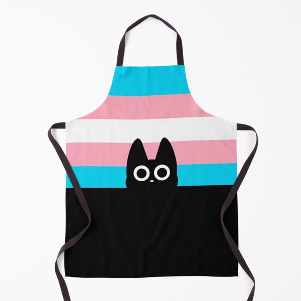 Item preview, black cat and trans flag designed and sold by Arteliberdade.