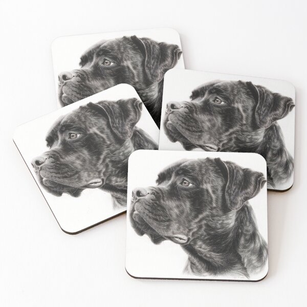 Item preview,  Black and white Cane Corso pencil drawing designed and sold by Pencil-Art.
