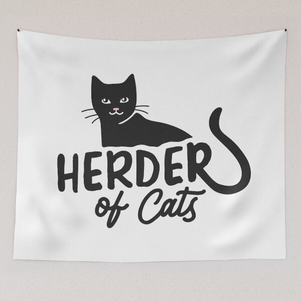 Item preview, Herder of Cats | witchy black cat funny quote designed and sold by MamSelle.