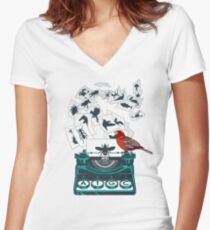 Alphabet of Life Women's Fitted V-Neck T-Shirt