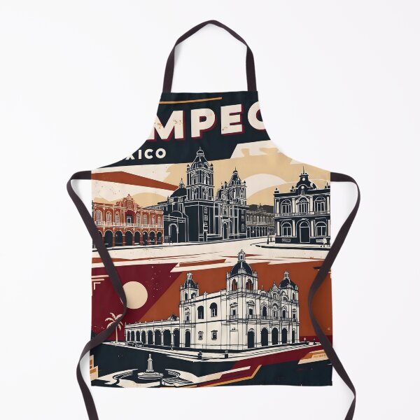 Item preview, Campeche Mexico 1950s Vintage Travel Tourism Poster designed and sold by TravelersGems.