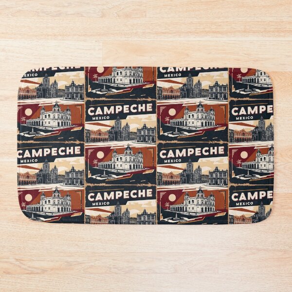 Item preview, Campeche Mexico 1950s Vintage Travel Tourism Poster designed and sold by TravelersGems.