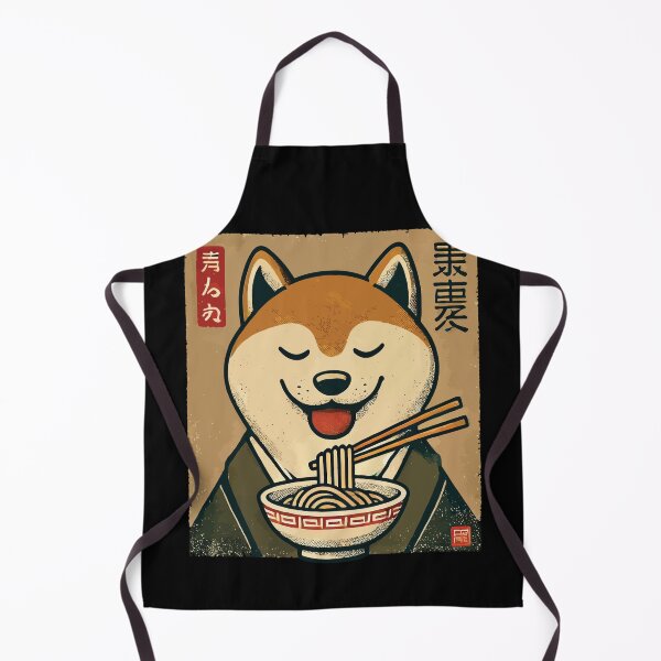 Item preview, Shiba Dog Ramen Noodles Kawaii Retro Ukiyo-e designed and sold by LuminOrb.