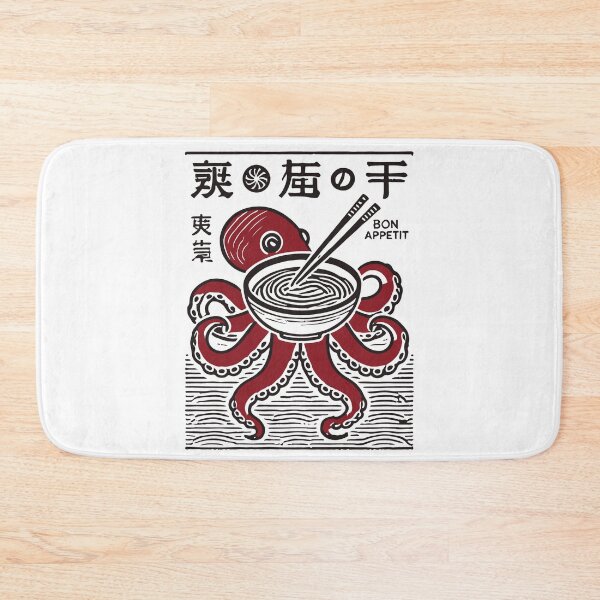 Item preview, Ramen Noodles Ukiyo-e Octopus Retro Japan Style designed and sold by LuminOrb.
