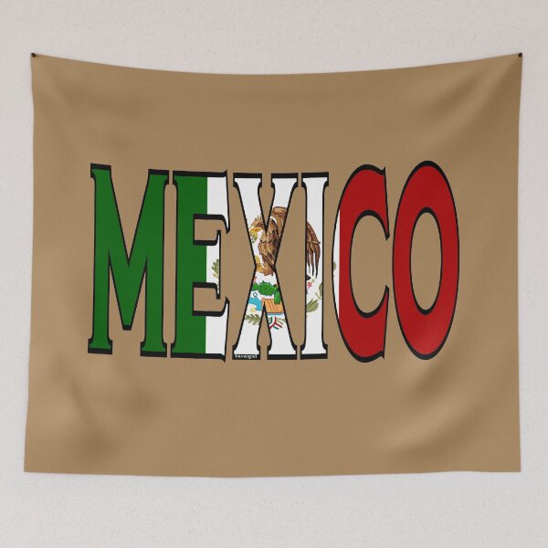 Item preview, Mexican Flag with Mexico Font designed and sold by Havocgirl.