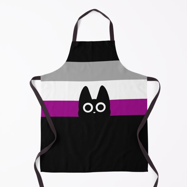 Item preview, black cat and assexual flag designed and sold by Arteliberdade.