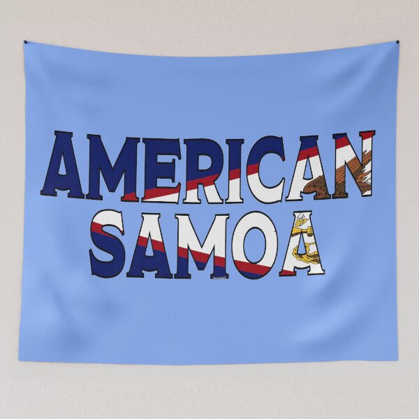 Item preview, American Samoa Font with American Samoan Flag designed and sold by Havocgirl.