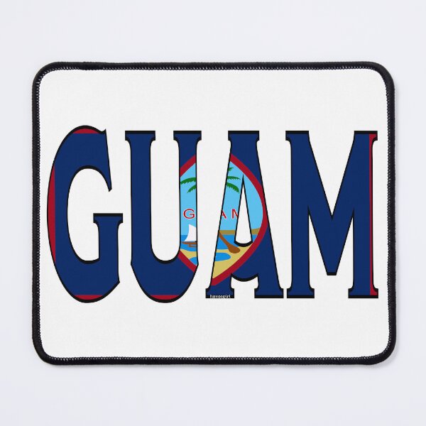 Item preview, Guam Font with Guamanian Flag designed and sold by Havocgirl.