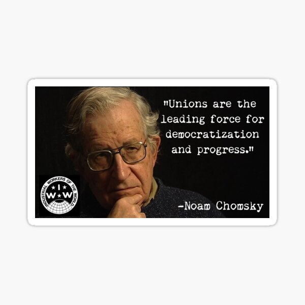 Artikel-Vorschau von Noam Chomsky, ein zahlendes Mitglied der IWW, designt und verkauft von Rabbitt77.