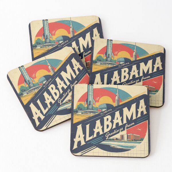 Item preview, Alabama USA Vintage Travel Retro Postcard Design designed and sold by TravelPostcardGems.