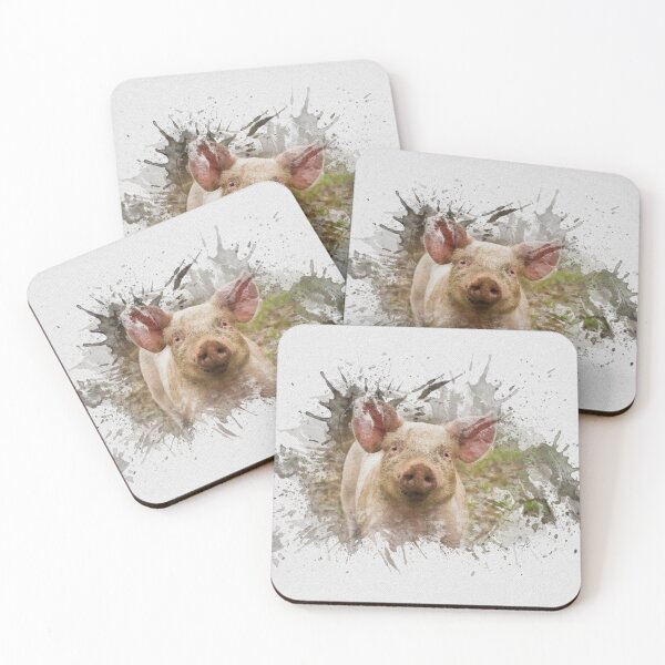 Item preview,  Happy as Pig in Mud Watercolour Photograph. designed and sold by Jane Stanley Photography.