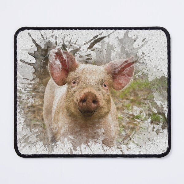 Item preview,  Happy as Pig in Mud Watercolour Photograph. designed and sold by Jane Stanley Photography.