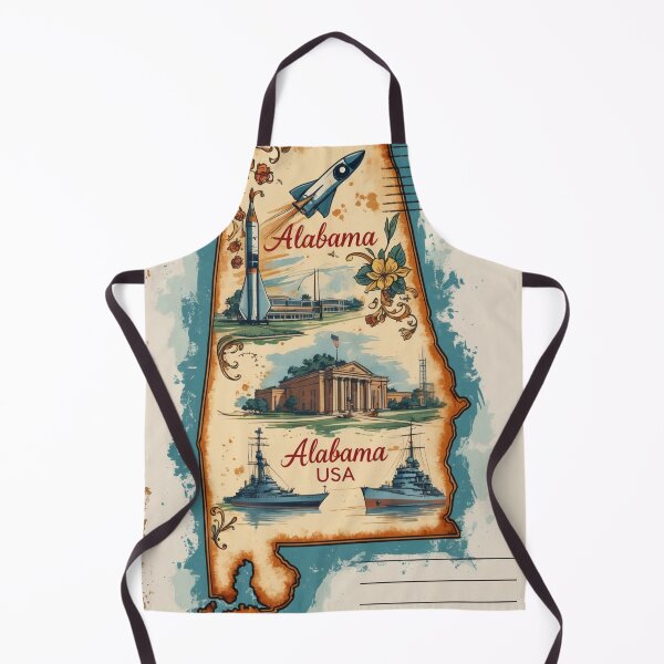 Item preview, Alabama USA State Outline Vintage Travel Retro Postcard Design designed and sold by TravelPostcardGems.