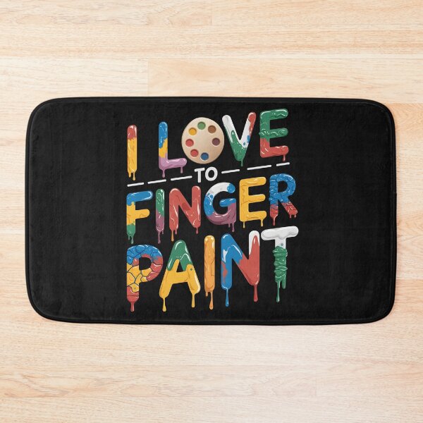 Item preview, I Love To Finger Paint in style paint palettes with dripping paint textures designed and sold by Pawel Oska.