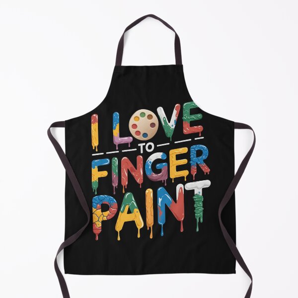 Item preview, I Love To Finger Paint in style paint palettes with dripping paint textures designed and sold by Pawel Oska.