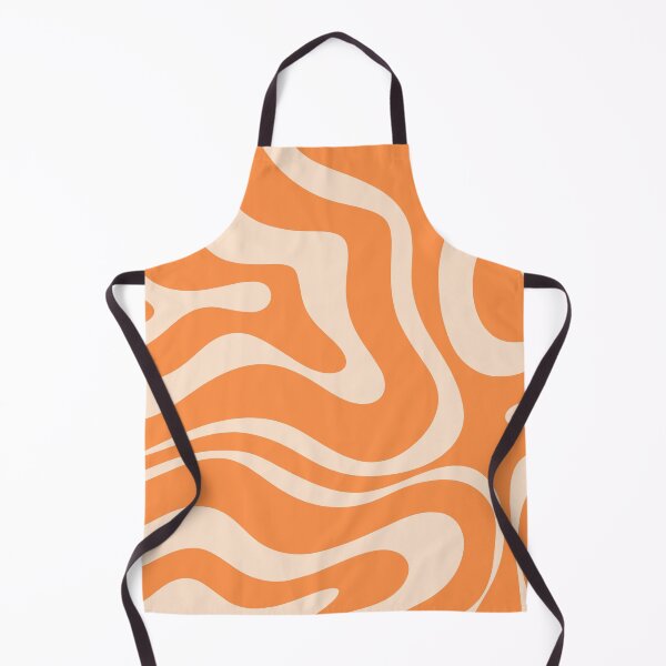 Item preview, Retro Modern Liquid Swirl Abstract Pattern Square in Muted Orange designed and sold by kierkegaard.
