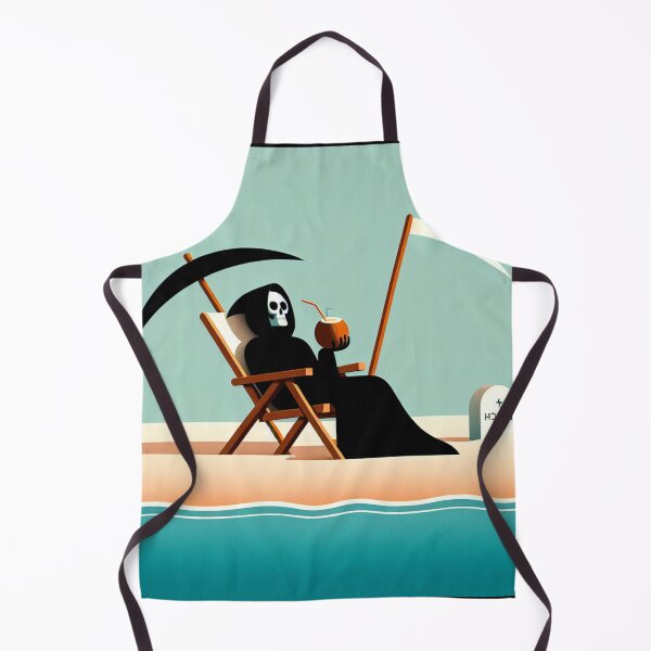 Item preview, Grim Reaper on Beach Relaxing Funny Art designed and sold by TrendHavenPL.