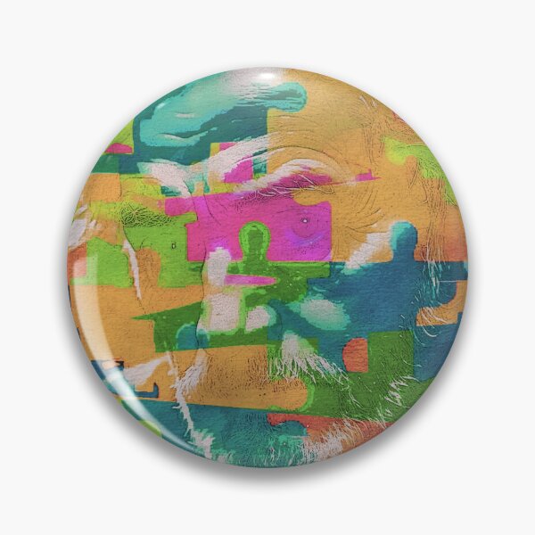 Item preview,  Abstract Portrait With Puzzle Motif, Textured Vibrant Design designed and sold by LCPcreations.
