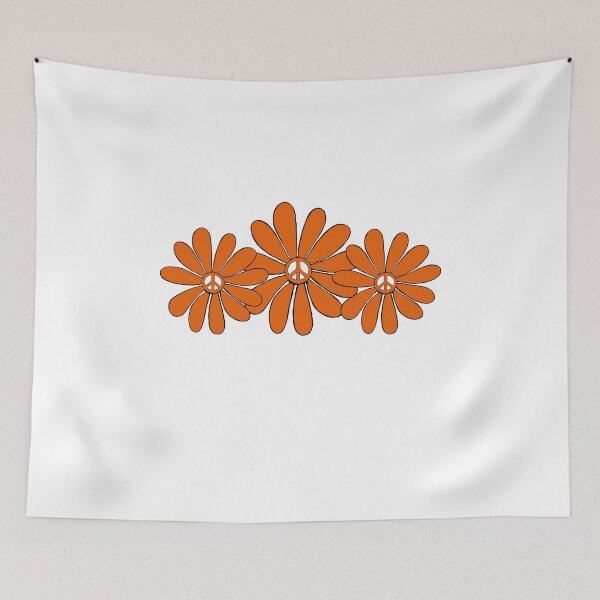 Item preview, Hippie Flower Power Peace Sign Orange designed and sold by Swigalicious.