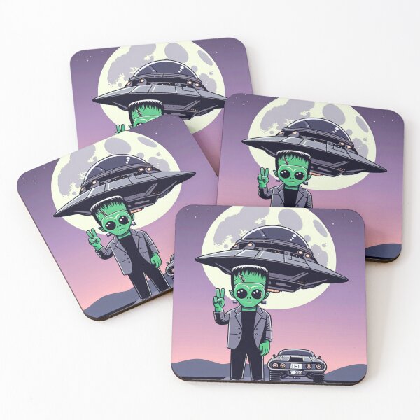 Item preview, Frankenstein Alien Mashup Sci-Fi Horror Art designed and sold by TrendHavenPL.