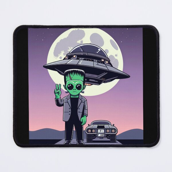 Item preview, Frankenstein Alien Mashup Sci-Fi Horror Art designed and sold by TrendHavenPL.