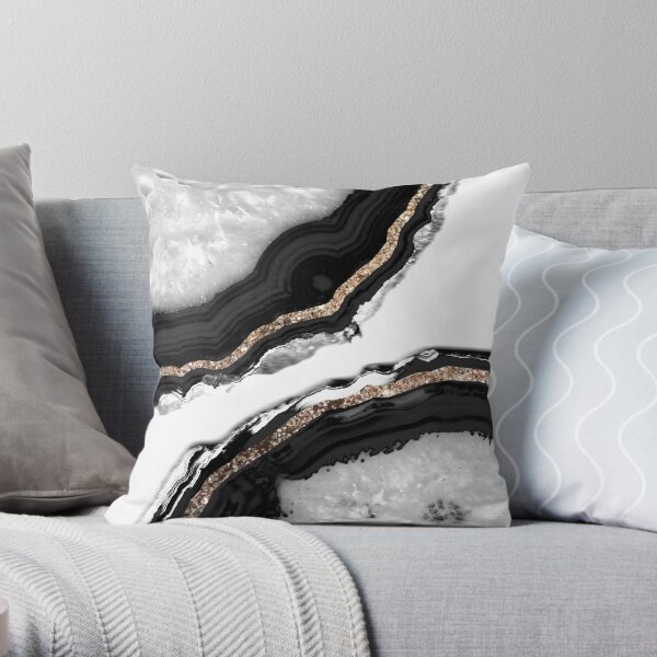 Agate Glitter Glam #2 #gem #decor #art Throw Pillow