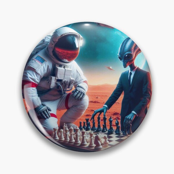 Item preview, alien and astranaut chess playing designed and sold by Dogandesighn.