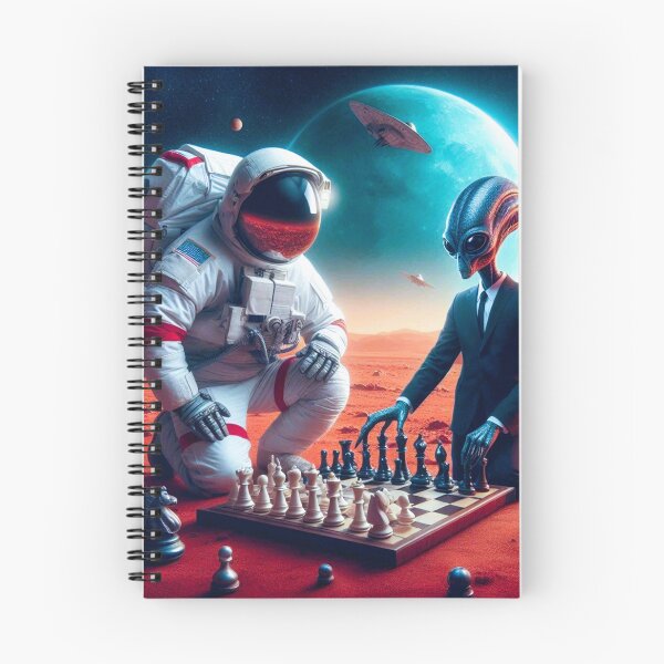 Item preview, alien and astranaut chess playing designed and sold by Dogandesighn.