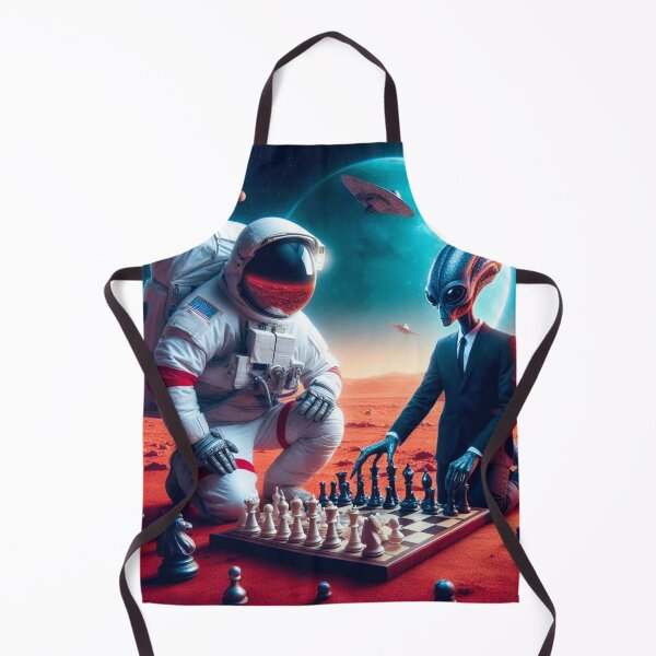 Item preview, alien and astranaut chess playing designed and sold by Dogandesighn.