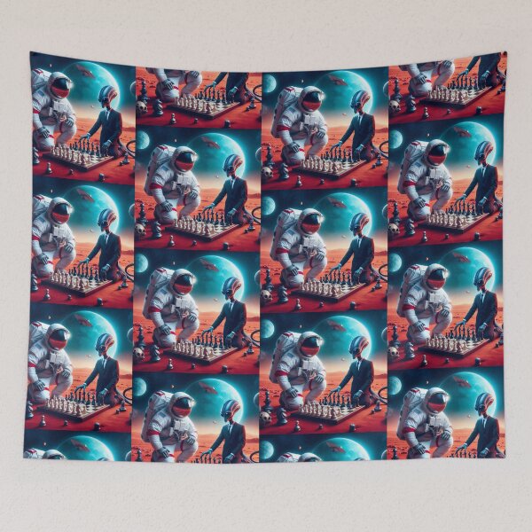 Item preview, alien and astranaut chess playing designed and sold by Dogandesighn.
