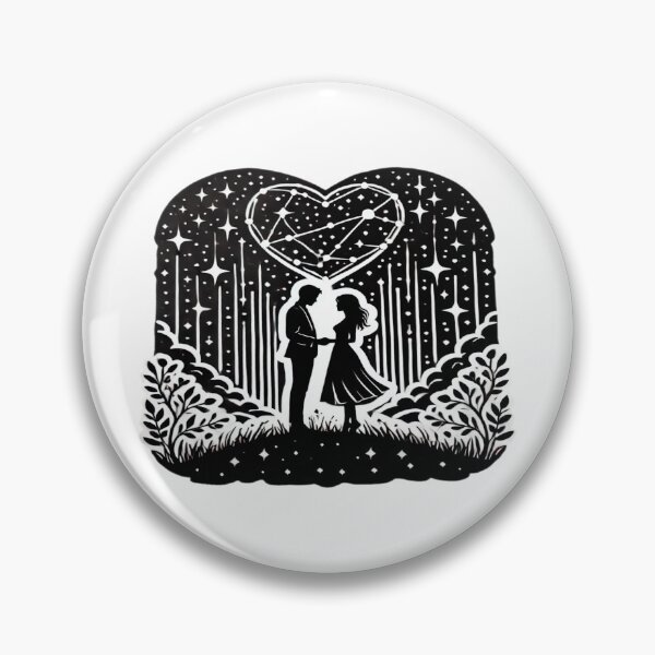 Item preview, Star Couple Holding Hands Under a Heart Constellation in a Romantic Starlit Sky designed and sold by KreaDesignOne.