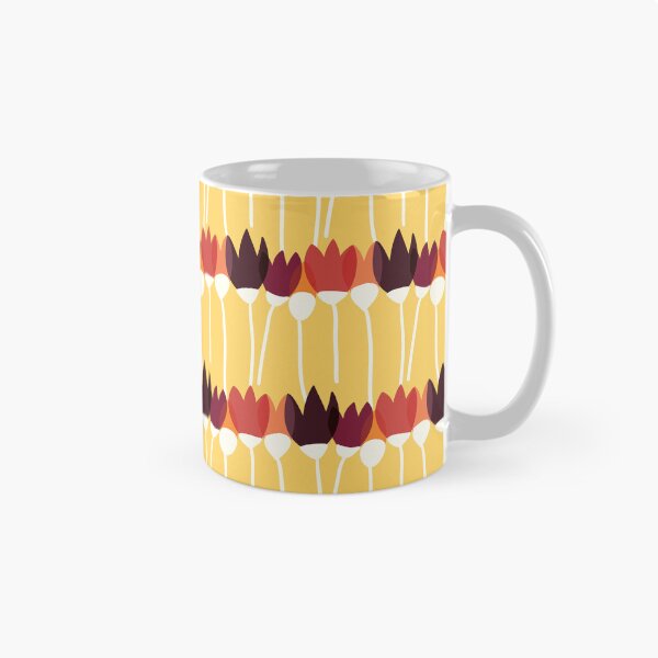 Item preview, Floral stylized red and yellow pattern designed and sold by pixel_werk.
