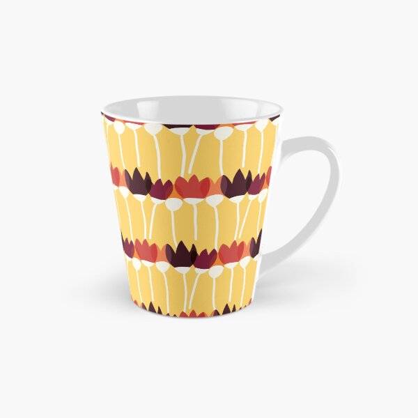 Item preview, Floral stylized red and yellow pattern designed and sold by pixel_werk.