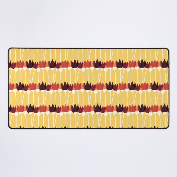 Item preview, Floral stylized red and yellow pattern designed and sold by pixel_werk.