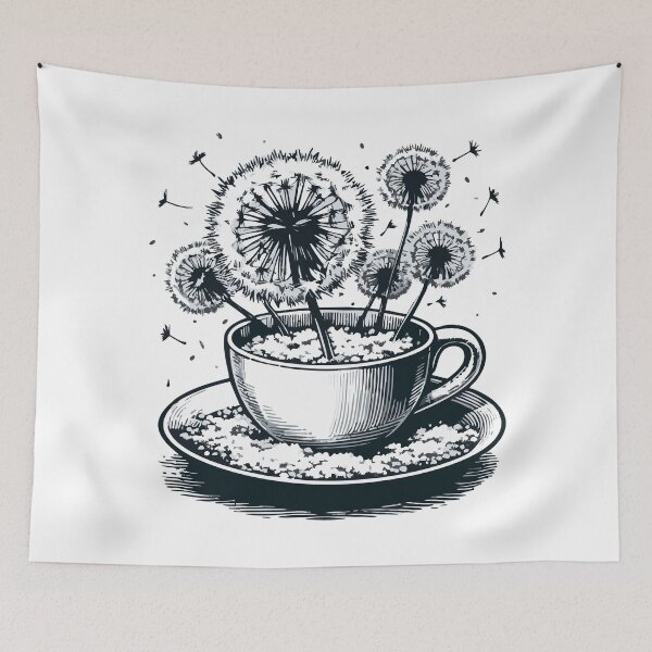 Item preview, Dandelion Tea Cup Spring Spring Flowers designed and sold by TomFrontierArt.
