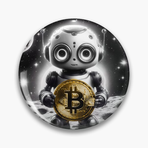 Item preview, Bitcoin Moon Robot – Cute Crypto Astronaut Hodl Meme Design designed and sold by Manuel Engler.