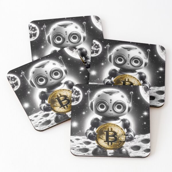 Item preview, Bitcoin Moon Robot – Cute Crypto Astronaut Hodl Meme Design designed and sold by Manuel Engler.