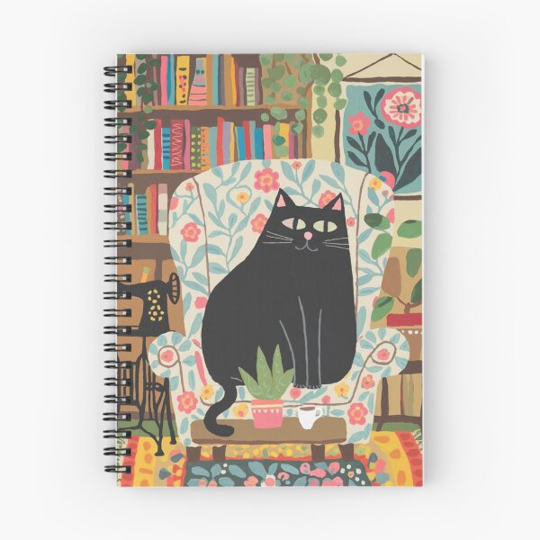 Item preview, Master of the sewing machine! A cute black kitten is chilling in an armchair, thinking about the new style of sweatshirt she will sew.  designed and sold by SaraSumi.