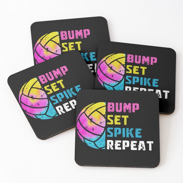 Item preview, Bump Set Spike Repeat - Colorful Volleyball Design designed and sold by Serbin.