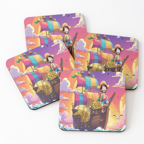 Item preview, Whimsical Pirate Ship Sunset – Anime Adventure Art designed and sold by TREND-SQUAD.