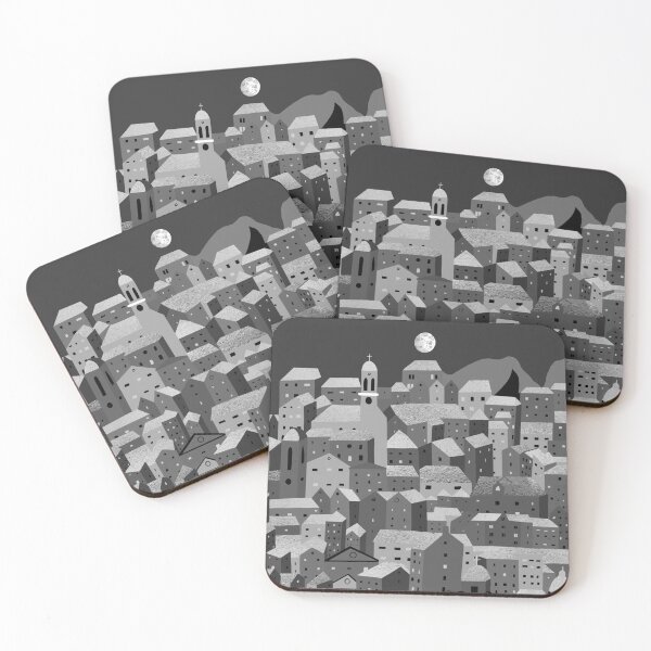 Item preview, Corfu Town Greece Monochrome Greys Black designed and sold by emmafifield.