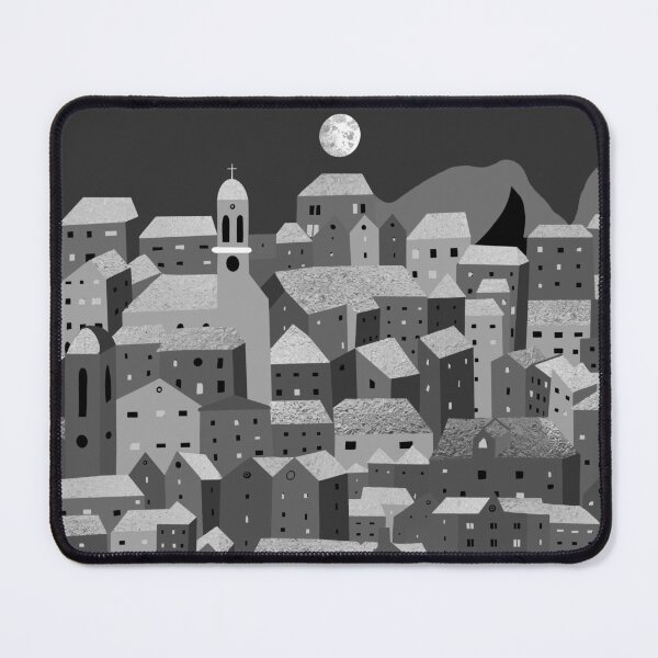 Item preview, Corfu Town Greece Monochrome Greys Black designed and sold by emmafifield.