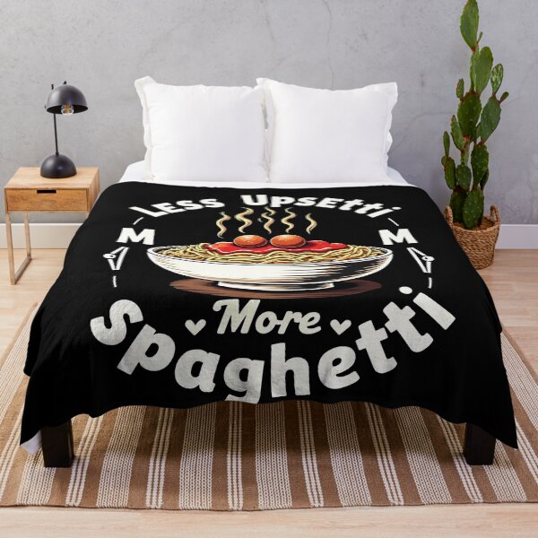 Item preview, More Spaghetti Less Upsetti Funny Cute Saying Quote designed and sold by Artsy Aura ⭐⭐⭐⭐⭐ .
