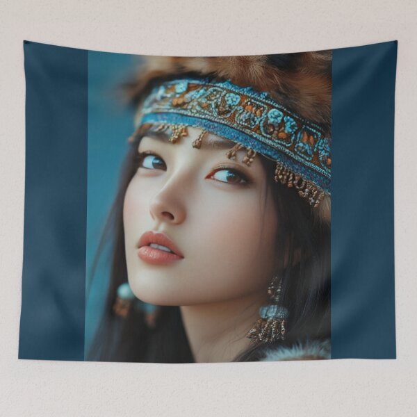 Item preview, Mongolian Elegance – Regal Beauty in Traditional Attire designed and sold by ArtVibeCo.