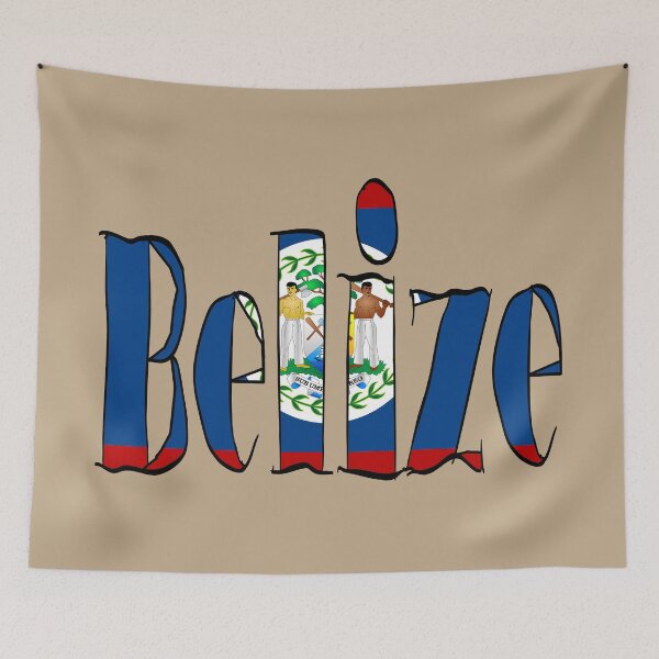 Item preview, Belize Font with Belizean Flag designed and sold by Havocgirl.