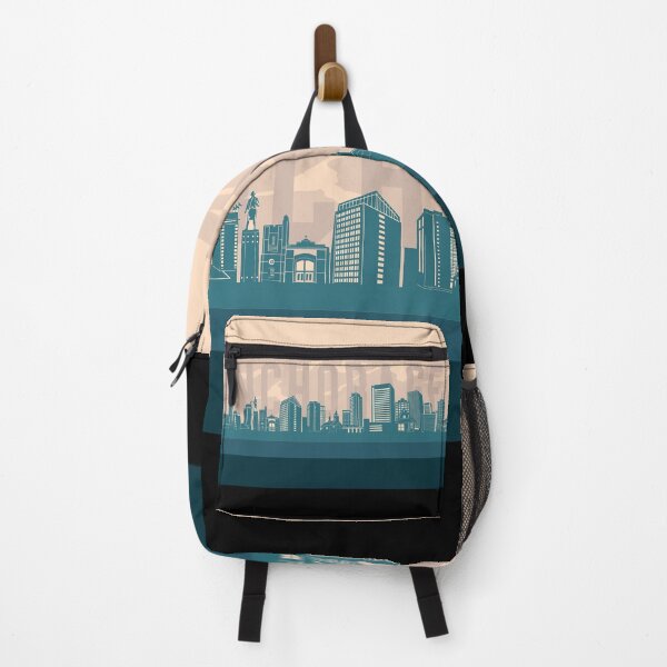 Item preview, anchorage skyline retro beige green designed and sold by BekimART2.