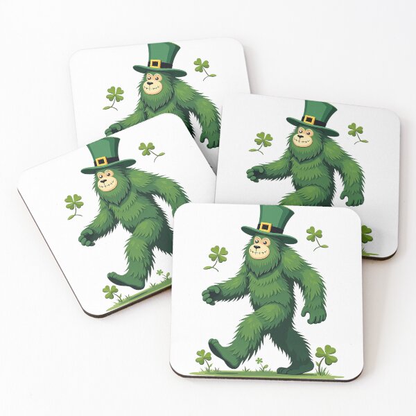 Item preview, Bigfoot lucky shamrock St Patrick's Day gift designed and sold by StreetArtPro.