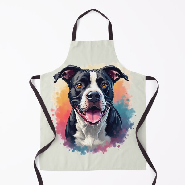 Item preview, Black and White Pitbull Dog designed and sold by PetArt ⭐⭐⭐⭐⭐.