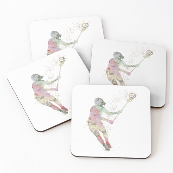 Aperçu de l'œuvre Joueuse de crosse | Silhouette aquarelle sport cadeau créée et vendue par LotusGifts.