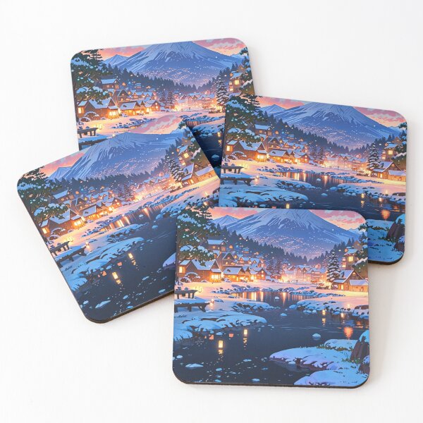 Item preview, Snowy Mountain Village designed and sold by TondoMeander.